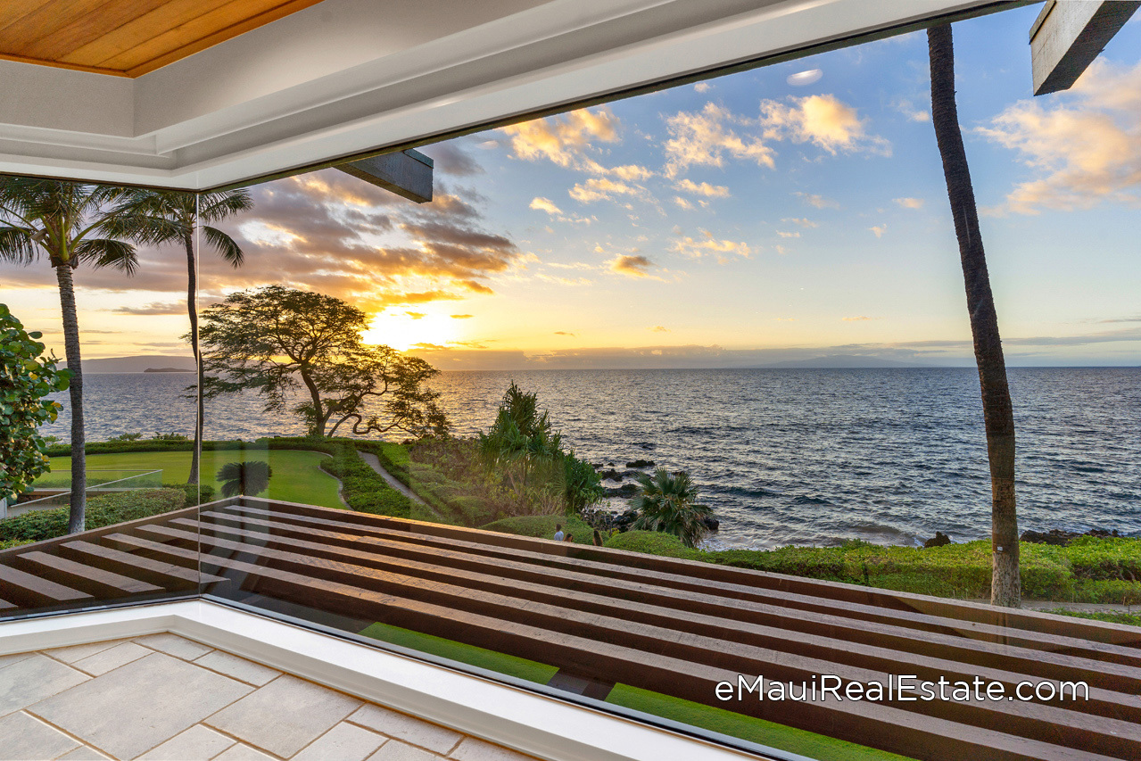 Spectacular ocean and sunset views about from the units at Wailea Point