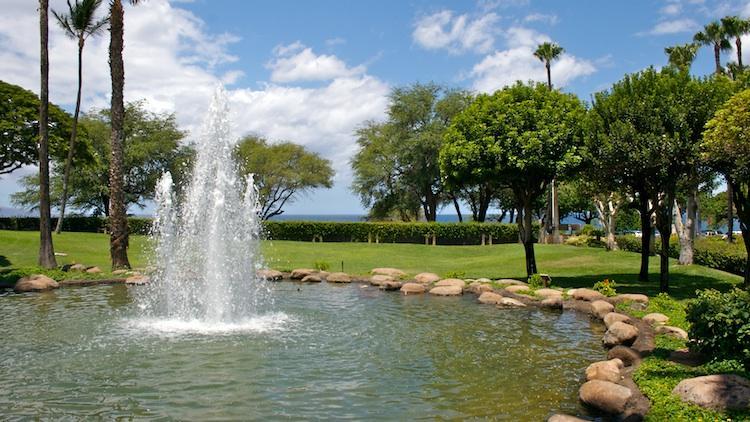 Kamaole Sands water fountain feature