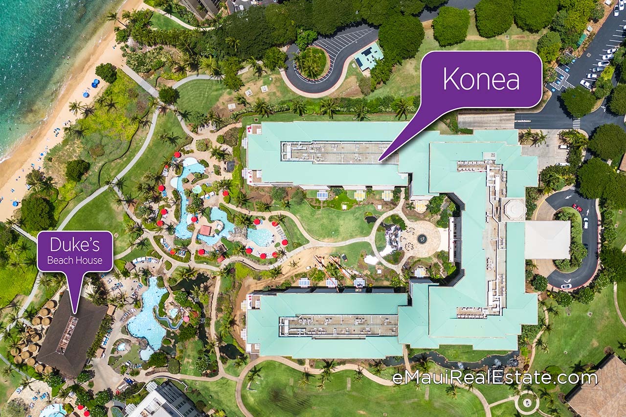 Konea tower is the North Resort at Honua Kai and condos in this building have the label 