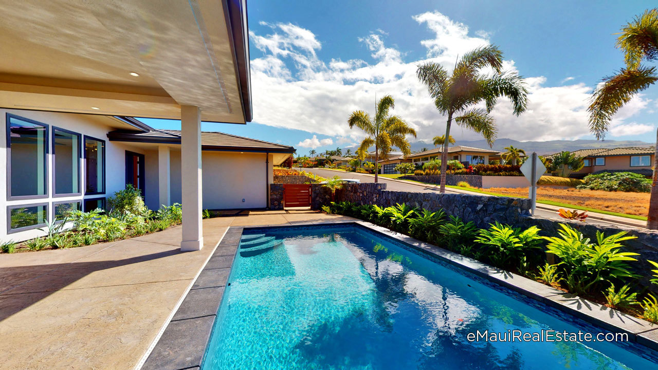 Example of a new custom home built in 2020 in Kilohana Waena