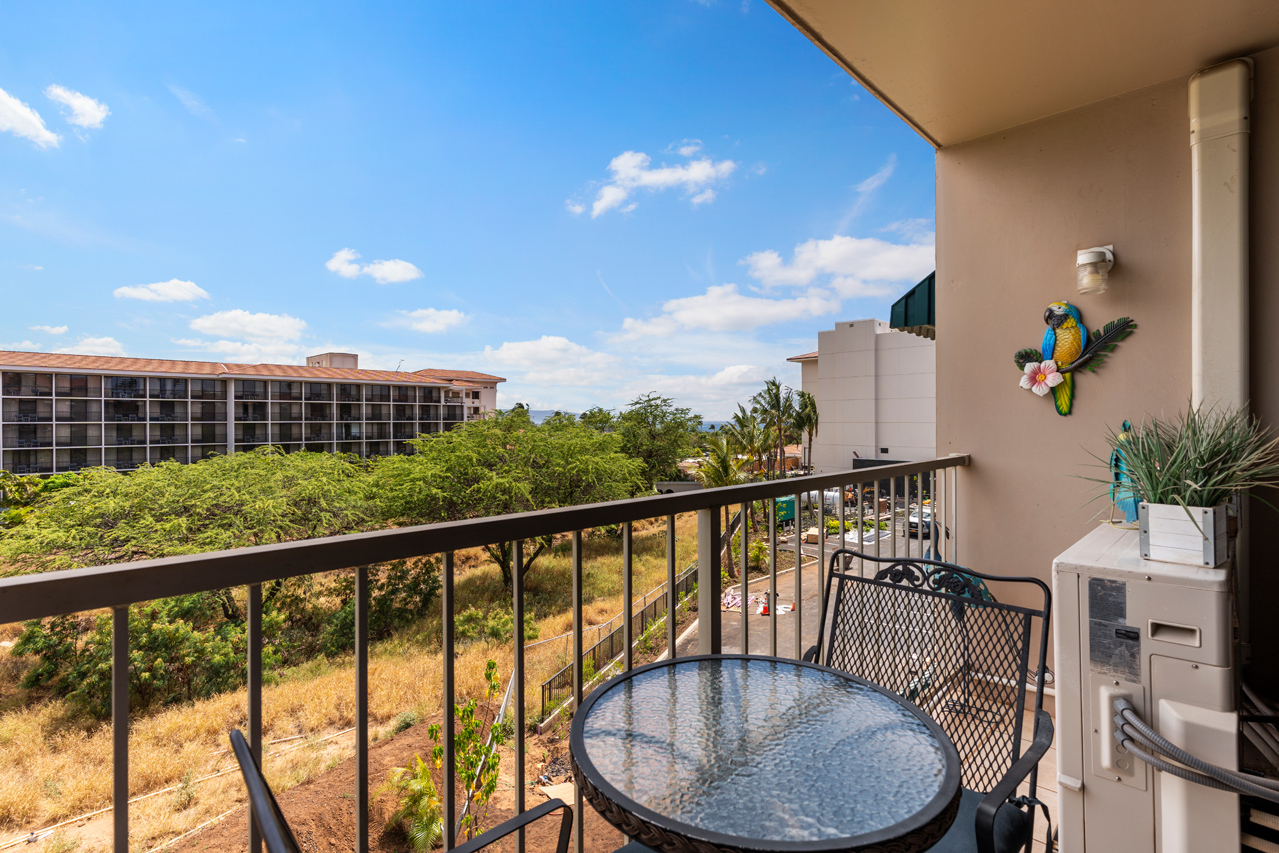 Lanai with views: 